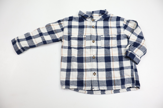 Checked shirt from H&M - Size 74 - Blue