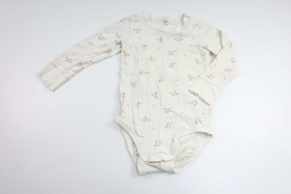 Floral bodysuit from Lindex - Size 86 - White
