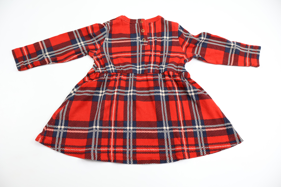 Checked dress from Mini Rodini - Size 80/86 - Red