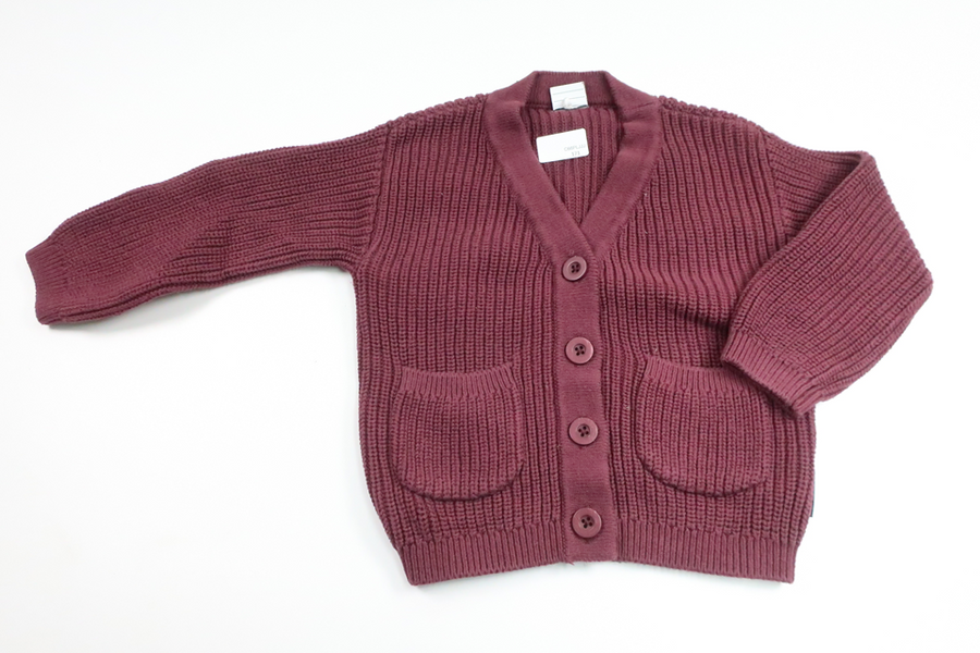 Knitted cardigan from Polarn o. Pyret - Size 98 - Burgundy