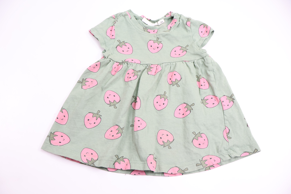 Dress with strawberries from Wai Wai - Size 74 - Green