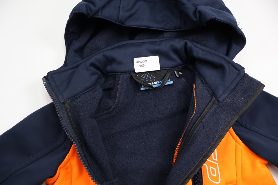 Fleece-lined softshell jacket from On The Peak - Size 80 - Orange