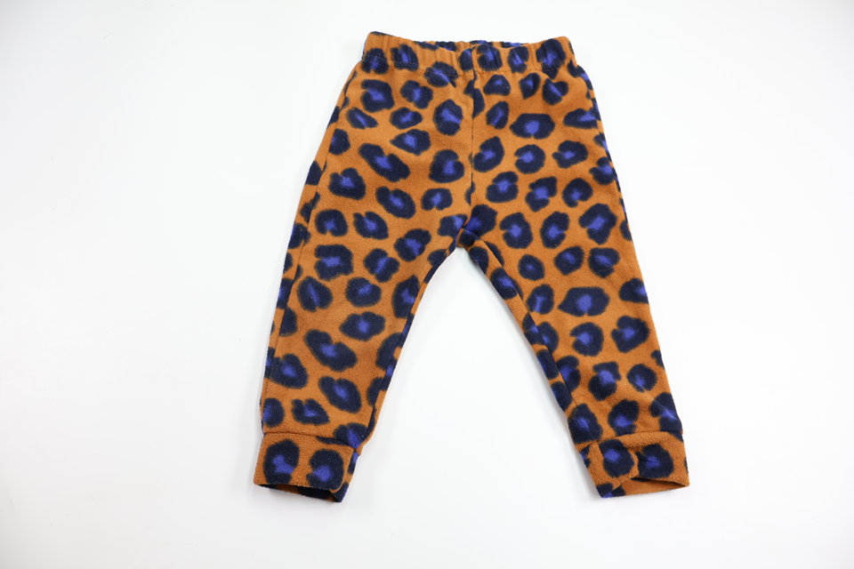 Leopard print fleece trousers from Lindex - Size 74 - Brown