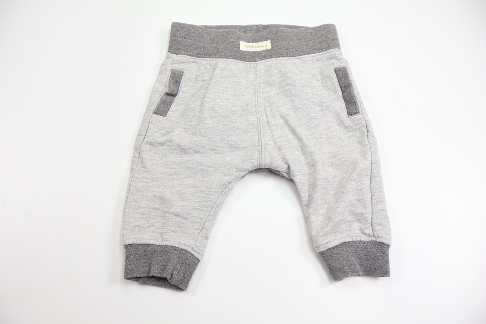Pants with teddy bear from Newbie - Size 62 - Grey