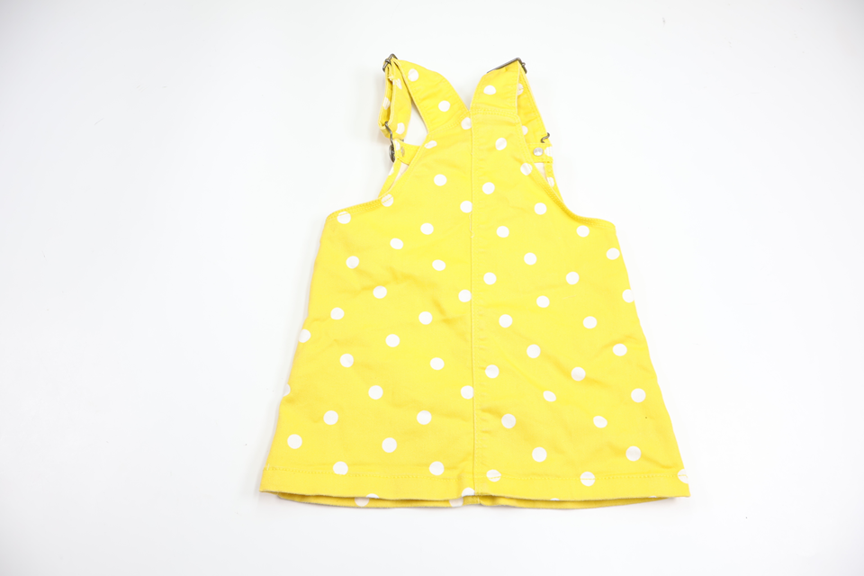 Polka dot dungaree dress from Name It - Size 86 - Yellow