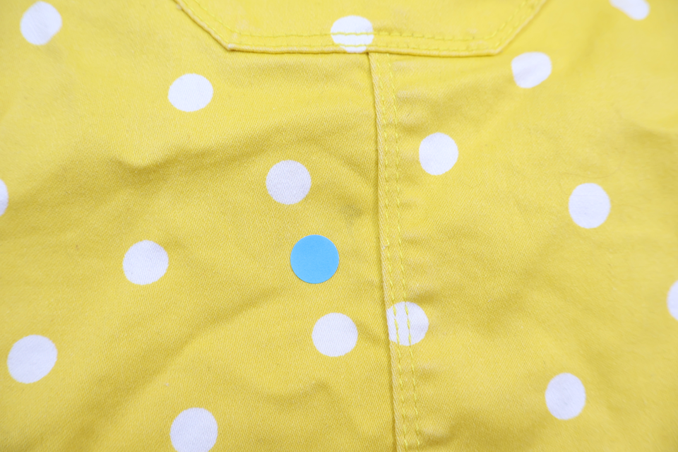Polka dot dungaree dress from Name It - Size 86 - Yellow