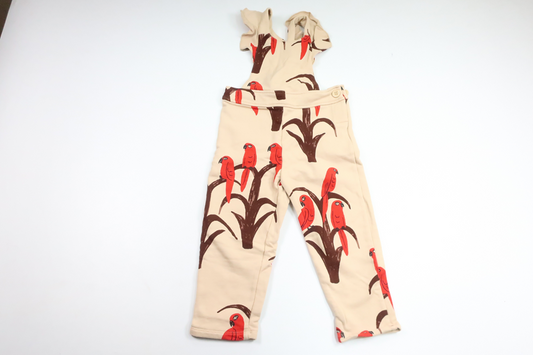 Jumpsuit with birds from Mini Rodini - Size 92/98 - Beige
