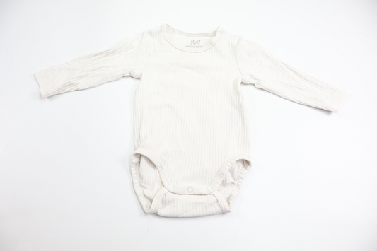 Ribbed bodysuit from H&M - Size 62 - White