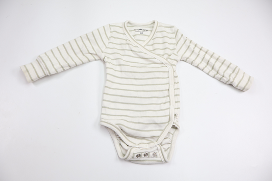 Ribbed wrap-around bodysuit from Tiny One - Size 62 - White