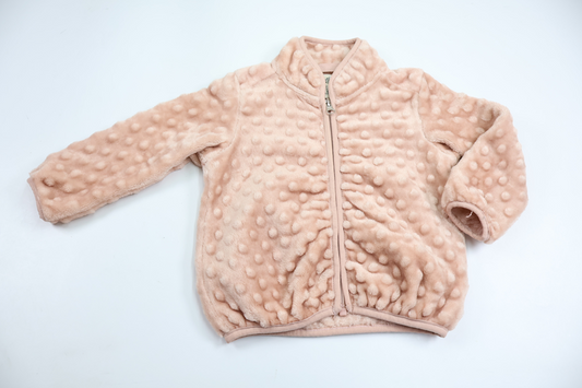 Polka dot fleece jacket from Belle Amie - Size 80 - Pink