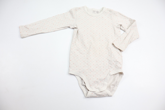 Polka dot bodysuit from Lindex - Size 92 - Off-white