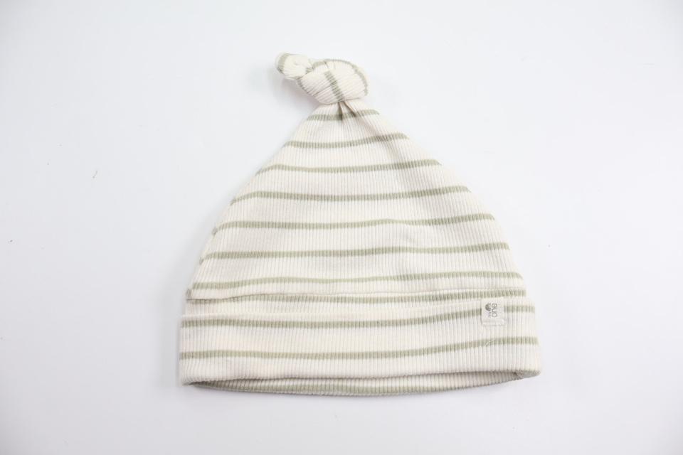 Ribbed striped hat from Tiny One - Size 62 - Off-white