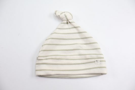 Ribbed striped hat from Tiny One - Size 62 - Off-white