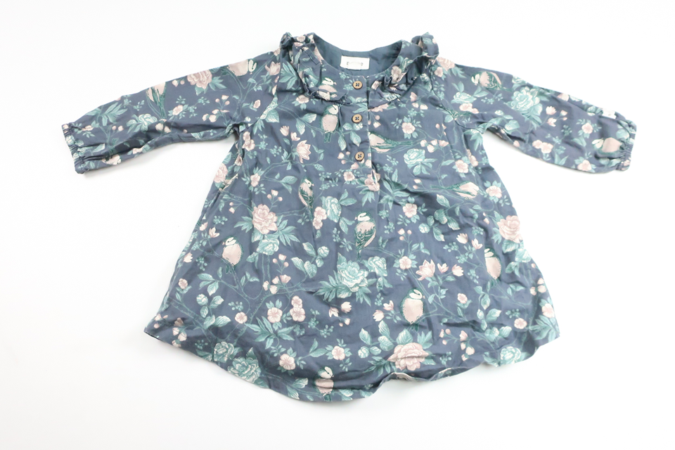 Floral dress from Newbie - Size 74 - Blue