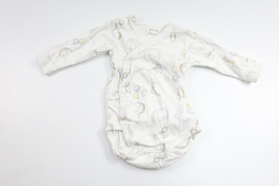 Newbie wrap bodysuit with balloons - Size 56 - White