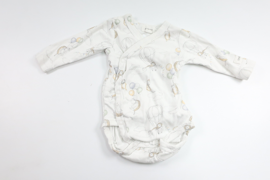 Newbie wrap bodysuit with balloons - Size 56 - White