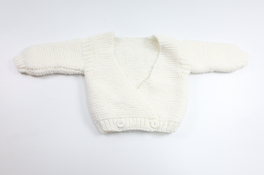 Knitted sweater from Hemstickat - Size 62/68 - White