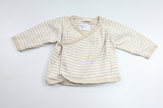 Knitted wrap sweater from Lindex - Size 56 - Beige