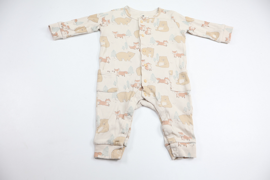 Ribbad pyjamas från H&M - Storlek 68 - Beige