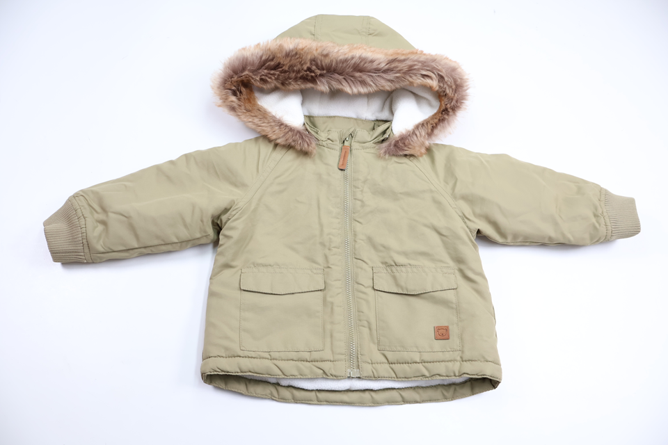 Fleecefodrad vinterjacka från H&M - Storlek 74 - Beige