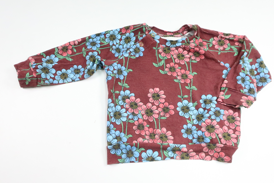 Floral sweater from Mini Rodini - Size 68/74 - Burgundy