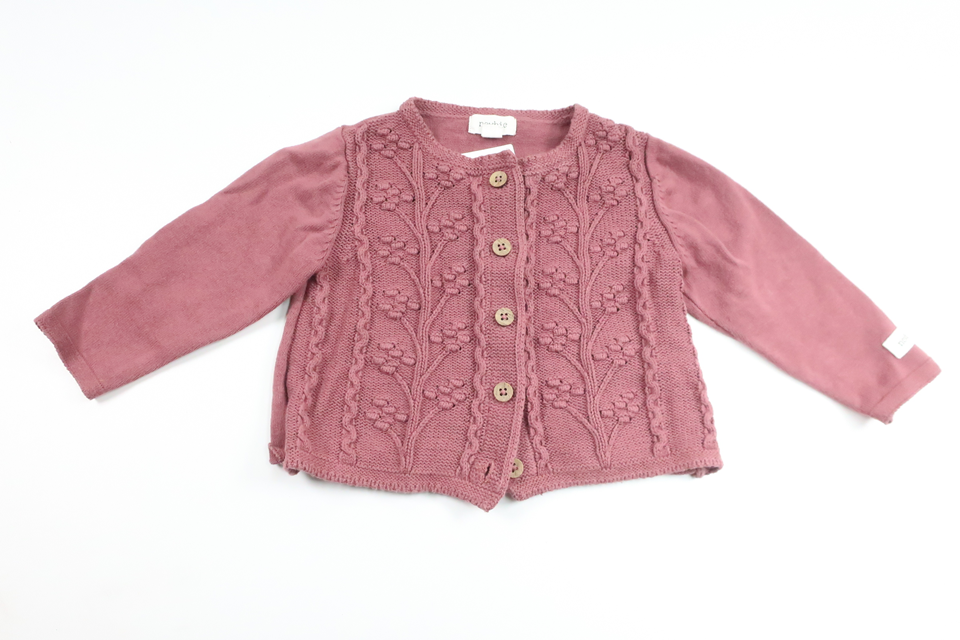 Knitted cardigan from Newbie - Size 74 - Purple