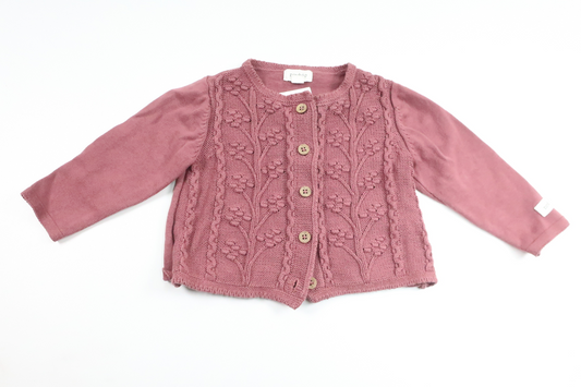 Knitted cardigan from Newbie - Size 74 - Purple