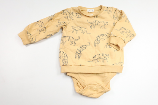 Sweater with built-in body from Newbie - Size 74 - Yellow