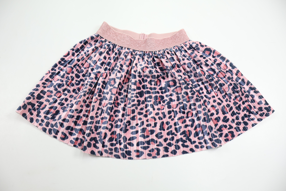 Leopardmönstrad kjol i velour från My Wear Young - Storlek 86/92 - Rosa