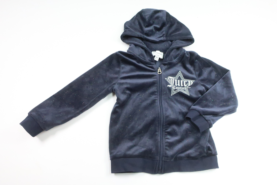 Velour hoodie from Juicy Couture - Size 98/104 - Navy blue
