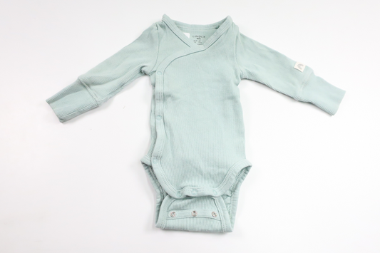 Ribbed wrap bodysuit from Lindex - Size 44 - Blue