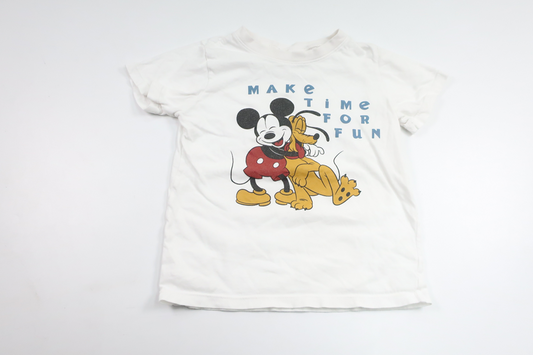 T-shirt with Mickey Mouse from FIX by Lindex - Size 92 - White