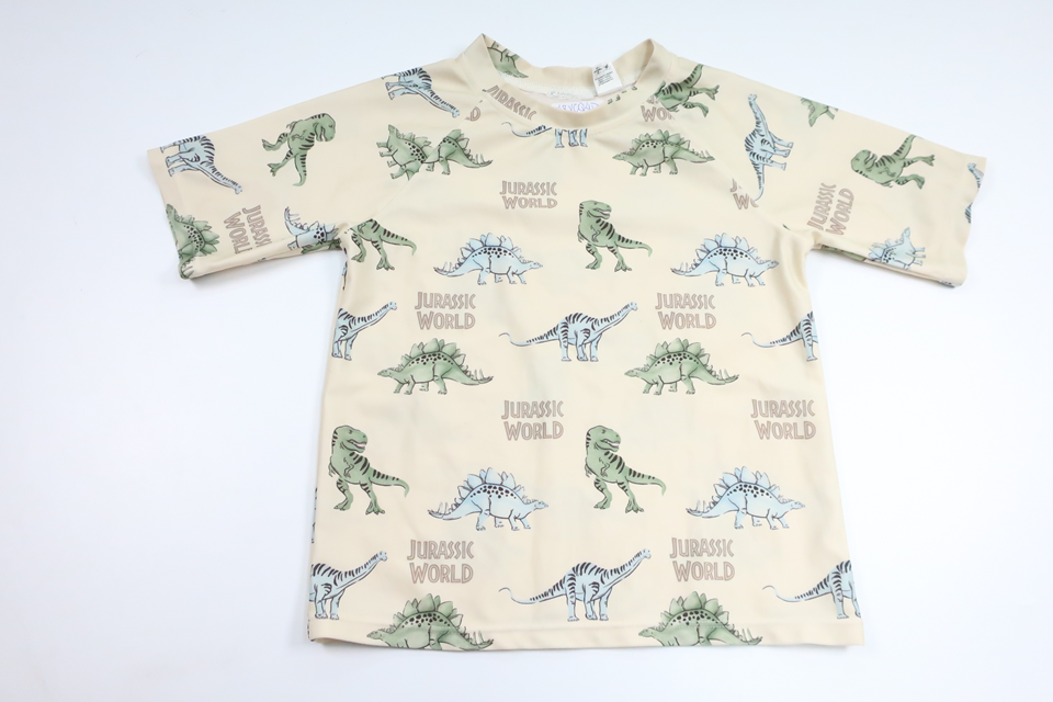 UV shirt with Jurassic Park from H&M - Size 98/104 - Beige