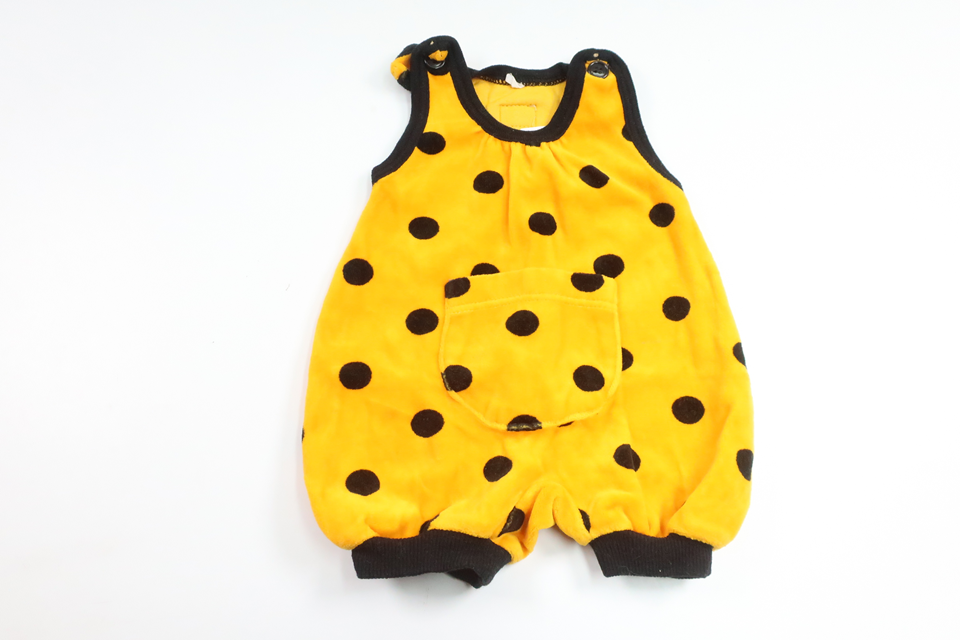 Polka dot jumpsuit in fleece from Kalika - Size 50 - Yellow