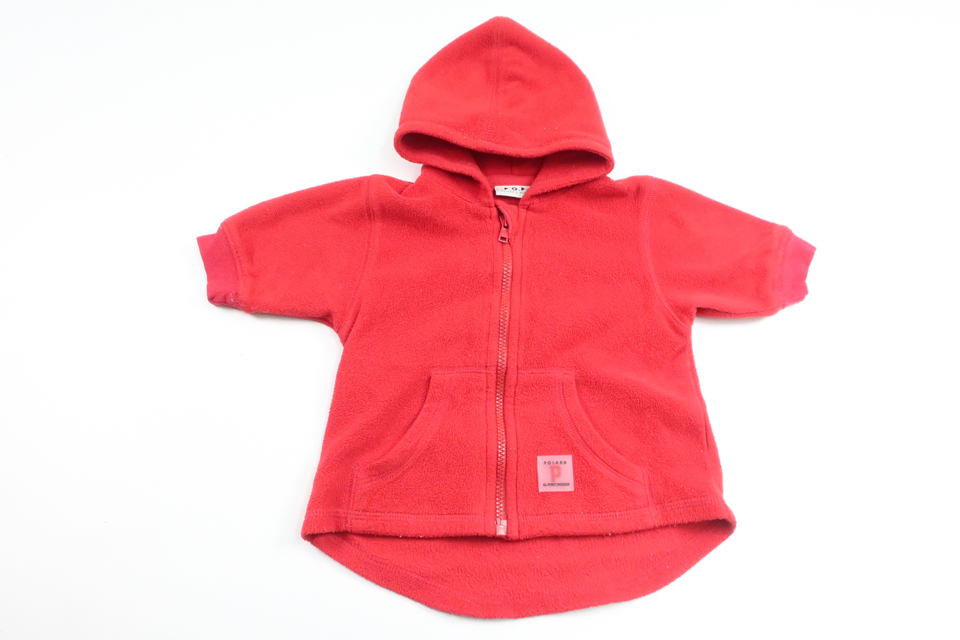 Fleece hooded jacket from Polarn o. Pyret - Size 50 - Red
