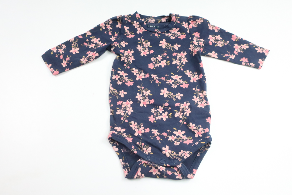 Floral bodysuit from Name It - Size 62 - Navy blue