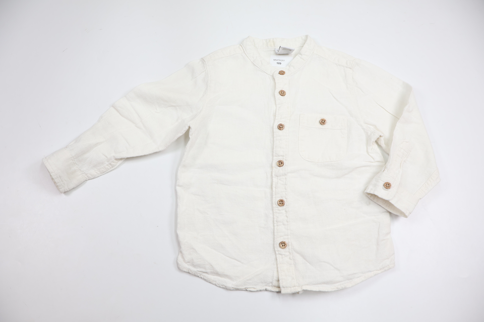 Shirt in linen mix from Lindex - Size 98 - White