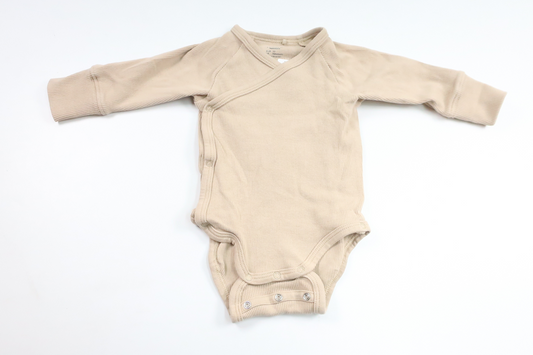Ribbed wrap bodysuit from Lindex - Size 50 - Beige