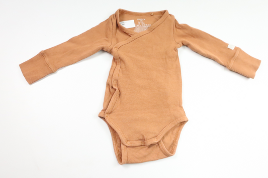 Ribbed wrap bodysuit from Lindex - Size 56 - Beige