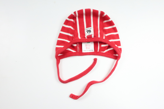 Striped helmet cap from Polarn o. Pyret - Size 44/46 - Red