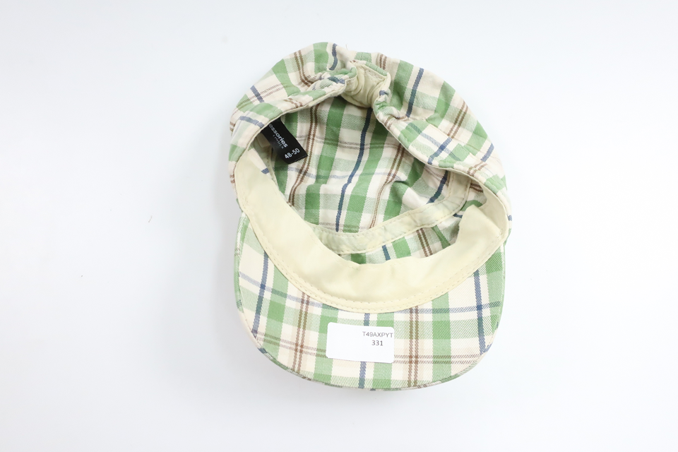 Checkered cap from Lindex - Size 48/50 - Green