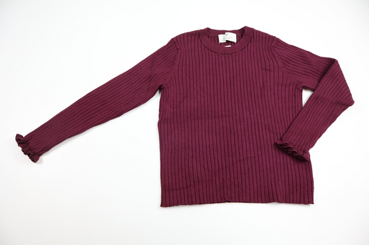 Stickad tröja från H&M - Storlek 122/128 - Vinröd