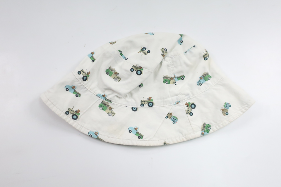 Sun hat with cars from H&M - Size 98/104 - White