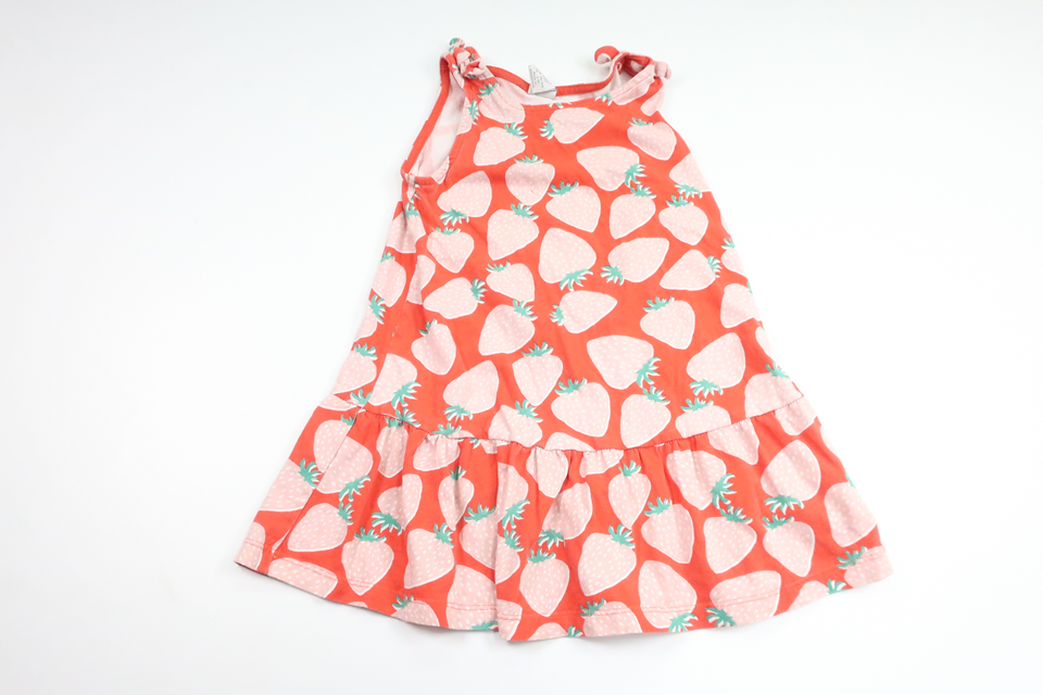 Dress with strawberries from Lindex - Size 98/104 - Red