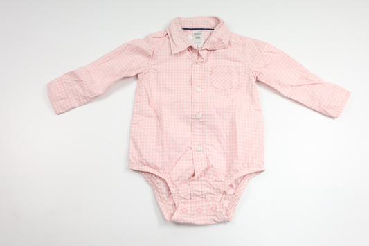 Checked shirt bodysuit from Carter's - Size 74 - Pink
