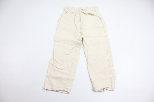 Linen-blend trousers from Zara - Size 104 - Off-white