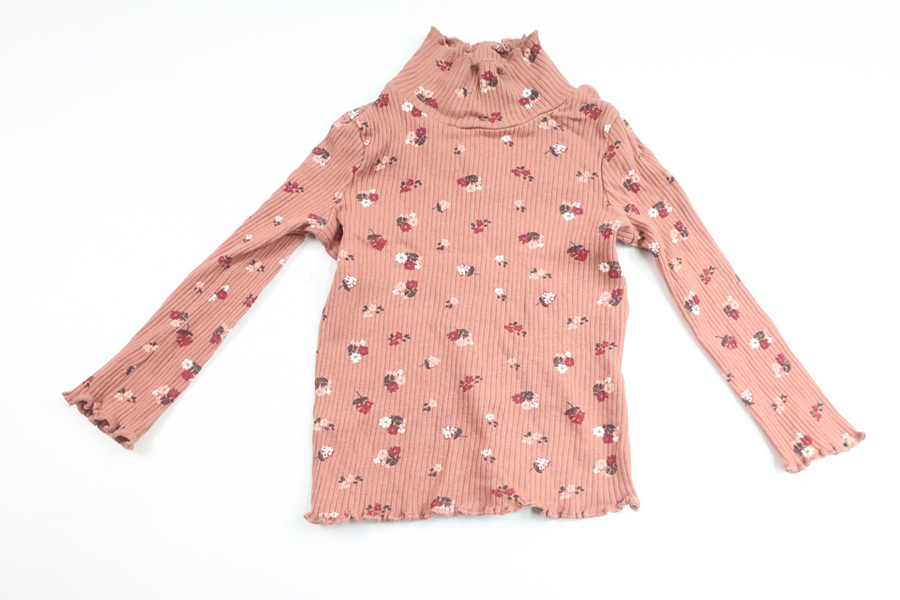 Ribbed floral sweater from Baby Club by C&A - Size 80/86 - Pink