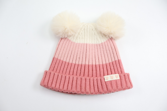 Knitted hat with pompom from Orchestra - Size 74/80 - Pink