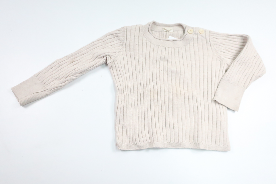 Ribbed sweater from Arket - Size 74/80 - Beige