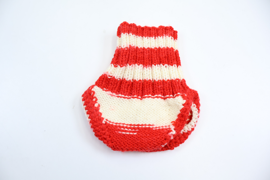 Knitted neck warmer from Hemstickat - Size One size - Red